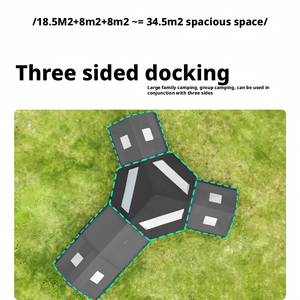 Tente tunnel spacieuse et imperméable automatique pour les besoins de camping en famille et en groupe - Product Image 6