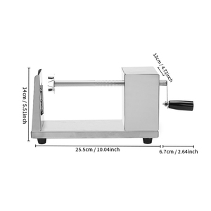 Tagliapatate manuale Tornado a spirale in acciaio inossidabile riutilizzabile macchina per frutta e verdura per patate arricciate - Product Image 6