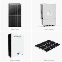 Kit d'énergie solaire domestique 3-20 kW, système d'onduleur hybride Deye et batterie au lithium, prêt pour le raccordement au réseau/la sauvegarde, ensemble d'installation complet certifié