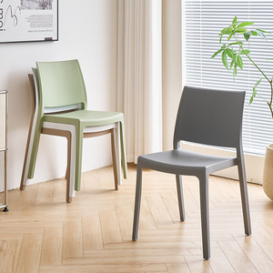 Chaise <span class=keywords><strong>de</strong></span> <span class=keywords><strong>salle</strong></span> à manger moderne empilable en plastique léger avec dossier coloré et solide pour la maison, le salon, la cuisine, la <span class=keywords><strong>salle</strong></span> à manger - Product Image 2