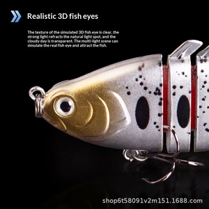 Esca Artificiale in Acciaio Inox a 7 Sezioni da 10cm per Pesci d'Acqua Dolce, Esca Artigianale in Confezione Colorata, 40 Colori - Product Image 3
