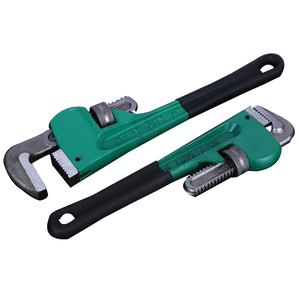 High Quality Heavy Duty American Pipe Handle Metric Chrome Vanadium Steel 8mm OEM Pipe Wrench for Plumbers - Product Image 1