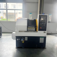 Tour CNC miniature M10 fiable à banc incliné, horizontal, avec alimentateur de barres automatique, broche 5000 tr/min, moteur 3,7/5,5 CV, composant de précision