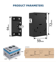 Serrure de meuble intelligente RFID invisible sans clé, serrure de tiroir invisible sans fil, serrures à carte NFC pour rangement