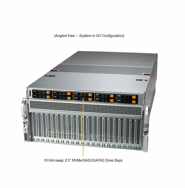 AS-4124GQ-TNMI Storage Server 24 Front NVMe Bays 4U Chassis Dual Processors for Intensive Data Center Workloads