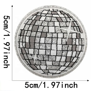 Atacado DIY <span class=keywords><strong>Glitter</strong></span> Applique <span class=keywords><strong>Patches</strong></span> 4 Cores Ouro/rosa/azul/prata <span class=keywords><strong>Glitter</strong></span> Patch Acessório Roupas Bolas Disco Bag Patch - Product Image 6