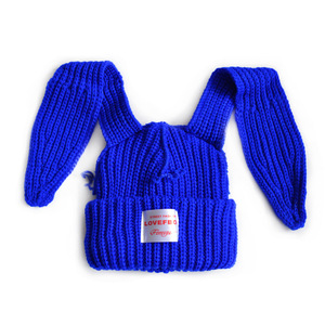 Thỏ Dệt Kim <span class=keywords><strong>Beanie</strong></span> Mùa Đông Phụ Nữ Dễ Thương Tai Thỏ Slouchy Beanies Ngoài Trời Mềm Ấm Skullies Beanies Biểu Tượng Tùy Chỉnh - Product Image 6