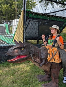Acquista Costume da Dinosauro Cavalcabile a Grandezza Naturale per Adulti Tuta Animatronica da Dinosauro Realistico per Parco Divertimenti Parata Carnevale - Product Image 2
