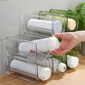 Desktop Stackable Dustproof Cup Holder Multi Layer Transparent Green And White <b>Storage</b> <b>Rack</b> For Thermos <b>Bottles</b> And - Product Image 2