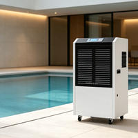 Déshumidificateur industriel portable 100-150L/D pour serre avec compresseur de marque réputée et drainage direct