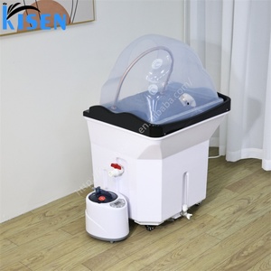 Bac à shampoing Kisen Head Spa sans plomberie pour salons : réservoir d'eau de 60 L, fonction de chauffage intégrée, lumière vapeur pour un soin complet - Product Image 4