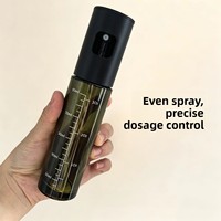 Bouteille d'huile en verre cylindrique avec pompe pulvérisatrice atomisatrice, pour la cuisine, qualité alimentaire, contrôle de l'huile