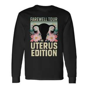 Farewell Tour Uterus Edition Hysterectomy Recovery T-shirt rétro à manches longues - Product Image 1