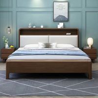 Neues Heim Möbel Bett amerikanischer Stil Massivholzbett Schlafzimmer Möbel Paneel Plattform Holzbett