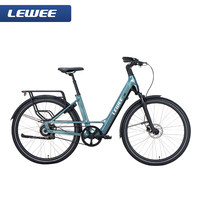 Bicicleta Urbana LEWEE de 250W 700C con Frenos de Disco Hidráulicos y Correa de Carbono, Bicicleta Eléctrica para la Ciudad
