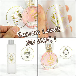Stampa personalizzata impermeabile Logo cosmetico di lusso adesivo trasparente in lamina d'oro adesivo trasparente profumo adesivo rotolo etichetta della bottiglia - Product Image 4