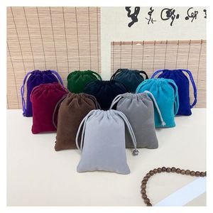ถุงกำมะหยี่ใส่เครื่องประดับแบบมีเชือกผูก ขนาดเล็ก 8*10 ซม. ขายส่ง - Product Image 1
