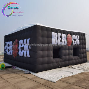 Tente gonflable de luxe en forme de <span class=keywords><strong>cube</strong></span> tente gonflable noire gonflable pour publicité fête de boîte de nuit pour événement en plein air - Product Image 1
