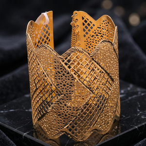เครื่องประดับแฟชั่นขายส่งกำไลทอง14K 18K 24K กำไลข้อมือทองเหลือง Kada - Product Image 6