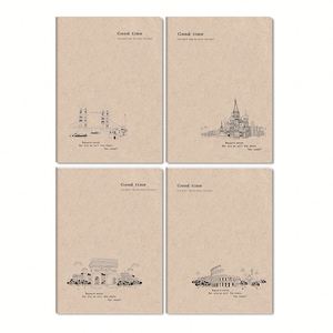 Kraft Paper Brown Cover <b>Stitching</b> Binding Exercise Notebook - Product Image 4
