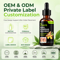 Sérum de Traitement des Ongles au Gingembre 60ml Marque Privée OEM ODM – Réparation Rapide en 7 Jours pour Ongles Jaunes, Épais, Cassants et Soin Antifongique des Ongles des Pieds