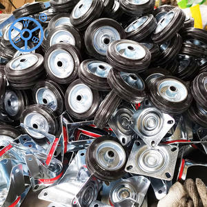 3/4/5/6/8 Zoll Industrial Durable Universal Fabrik preis Black Rubber Medium Duty Lenkrad für Möbel - Product Image 5