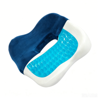 Coussin de siège en gel pour bureau/voiture, grande taille, en mousse à mémoire de forme, antistatique, anti-acariens, amovible, lavable, soulagement des douleurs du coccyx