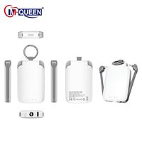 Batería Externa Portátil Personalizada de 2000mAh/4000mAh, Mini Ultra Delgada con Llavero, Estación de Carga Portátil con Iluminación LED, Batería de Litio-Polímero de 10W Tipo-C
