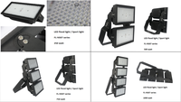 Projecteur modulaire de stade à haute efficacité lumineuse 160 lm/W IP66 en aluminium moulé sous pression 1000W LED Réflecteur CCT Garantie 5 ans