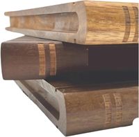 Ensemble de 3 planches à découper en bois en forme de livre avec support, planches à découper de cuisine