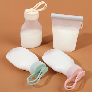 Benutzer definierte BPA Free Freezer Muttermilch beutel Babynahrung beutel Wieder verwendbare Silikon-Muttermilch-Aufbewahrung tasche für stillende Mütter
