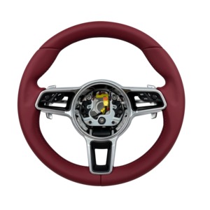 3 <span class=keywords><strong>Runner</strong></span> Flaches Vollbraunes Leder-Upgrade-Lenkrad für Porsche 911 918 718 Macan Auto-Innenausstattung Mod-Lenkrad - Product Image 3