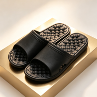 Tongs de style simple en PVC à semelle plate, sandales décontractées d'été, chaussures légères pour activités de plein air, plage, douche, maison et voyage