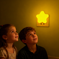 Veilleuse étoile colorée télécommandée, mini lampe de protection oculaire à luminosité réglable