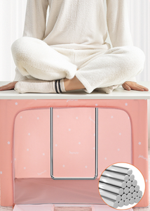 Vinil Capacidade Limpar Janela Saco De Armazenamento De Roupas Organizador Tecido Único Aço Inoxidável Dobrável Caixa De Armazenamento Home Appliance >10 - Product Image 6