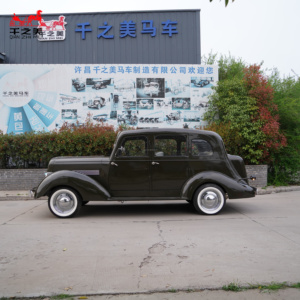 Voiture électrique rétro vert foncé brillant pour villas, pelouses, hôtels, mariages, tournages, tourisme et transport – Modèle <span class=keywords><strong>Pontiac</strong></span> 1935 - Product Image 5