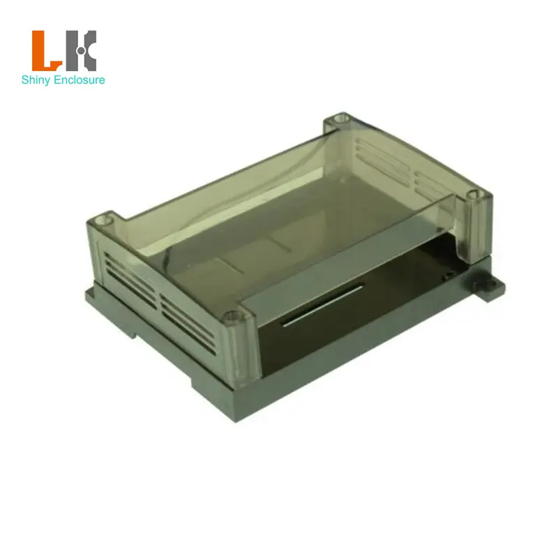 150*90*40mm transparente Abdeckung Anschluss dose ABS Kunststoff Instrumenten gehäuse Gehäuse modul Din Rail PLC Outlet Box