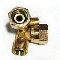Connecteurs en T pour freins pneumatiques de remorque de camion poids lourd, raccords coudés à 90 degrés, adaptateurs filetés externes et internes