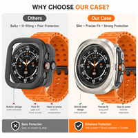 Funda Protectora Skerwal Mate para PC, sin Protector de Pantalla, a Prueba de Golpes, para Samsung Galaxy Watch8 40 44mm Ultra