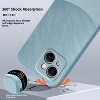 Casing HP Liquid Silicone Anti-Shock Full-Covering Minimalis Unik Trendy Desain Blok Warna Hewan untuk iPhone 14 Pro Max