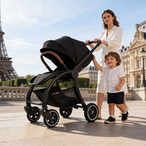 <span class=keywords><strong>Poussette</strong></span> Bébé Système de Voyage 3-en-1 Pliable de Luxe de Haute Qualité Personnalisée OEM avec Siège Auto pour Enfants de 3 Ans - Product Image 1