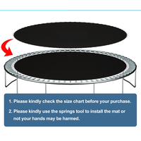 Tapis de saut rond de remplacement pour trampoline, 56 ressorts, en tissu, pour l'extérieur, sécurisé et souple, 6/8/10/12 pieds, modèle Europe
