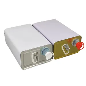 Latas de metal rectangulares de 3L/4L/5L, latas de aceite de oliva de grado cuadrado para alimentos, latas vacías usadas para latas de aceite de motor