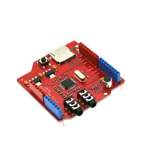 VS1053 VS1053B 스테레오 오디오 MP3 플레이어 쉴드 레코드 디코딩 개발 보드 모듈 TF 카드 슬롯 Arduino R3 하나