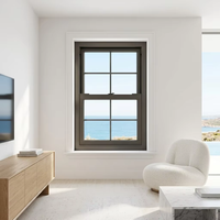 Ventanas de Doble Hoja con Doble Acristalamiento en Negro/Blanco, Estándar Australiano AS2047 AS1288 AS2088, Aptas para Hoteles y Villas