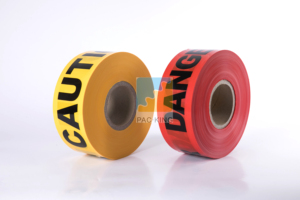 Tùy chỉnh 50mm x 100m PE Vàng nguy hiểm cảnh báo Băng ngầm có thể tháo rời chướng ngại vật cao su dính tùy chỉnh thận trọng in tín hiệu - Product Image 3