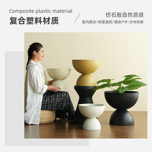 Vasi per Piante da Giardino in Stile Nordico Semplice con Fori di Drenaggio per Loto Idroponico, Ninfee e Decorazioni per Piante Domestiche - Product Image 5