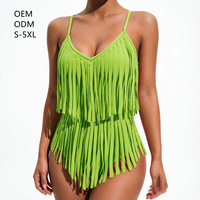 Ensemble de bikini à franges grande taille pour femmes, maillot de bain à bretelles spaghetti, tenue du lundi du Carnaval de Trinité, Jouvert Mas Band 2027, Vente en gros
