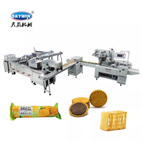 Machine de remplissage de crème pour biscuits sandwich, ligne de production et d'emballage de biscuits, emballageur haute vitesse sans plateau pour biscuits