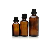 Emballages cosmétiques vides, flacons en verre pour huile à barbe, 5-100 ml, bouchon à vis, flacon d'huile essentielle brun ambré avec impression sérigraphique